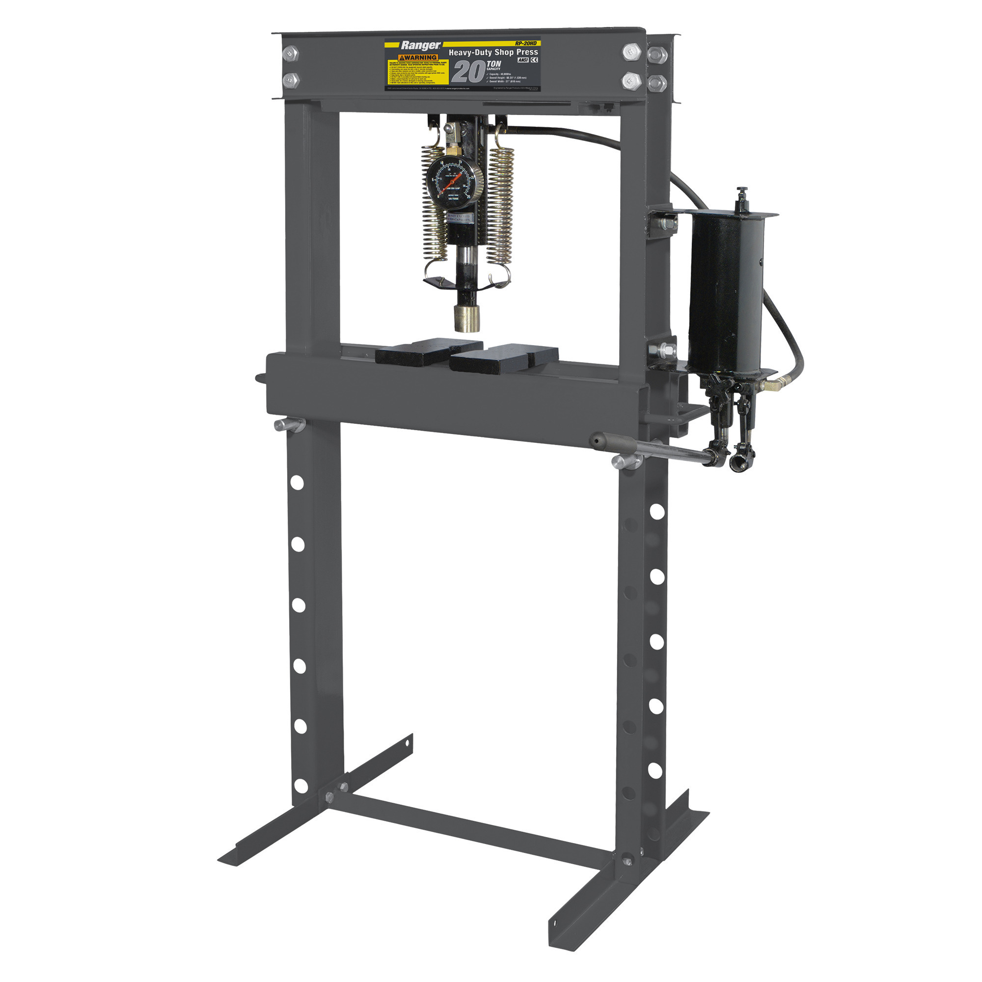 Ranger Products Commercial-Grade Press, 20-Ton Capacity, Model# RP-20HD